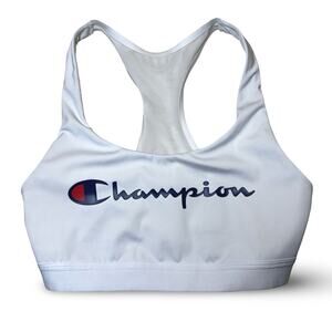 Champion Sports Bra Women’s S | White Racerback Stretch Logo Band